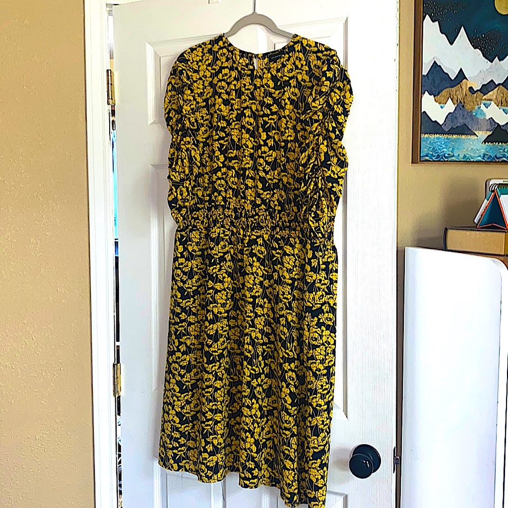 Who What Wear Yellow Floral Dress